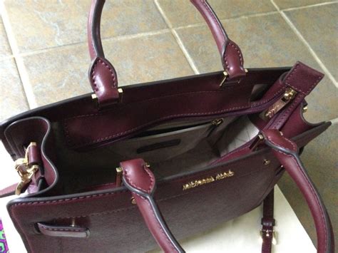 michael kors saffiano merlot|michael kors rayne satchel.